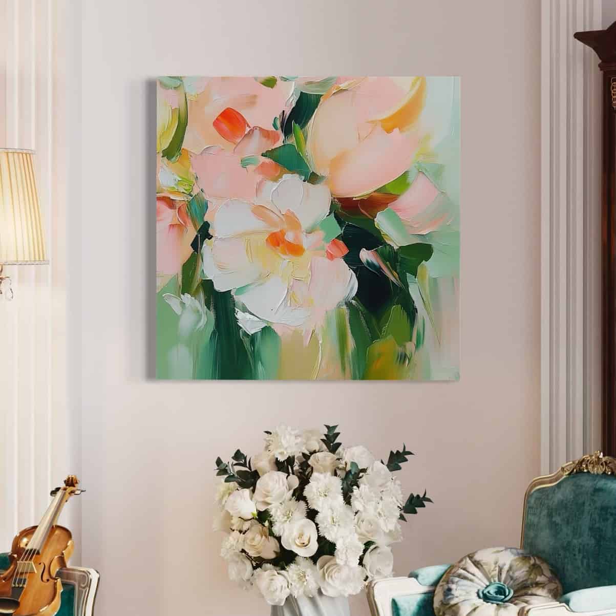 COLOR ABSTRACT ART "GENTLE POSIES"