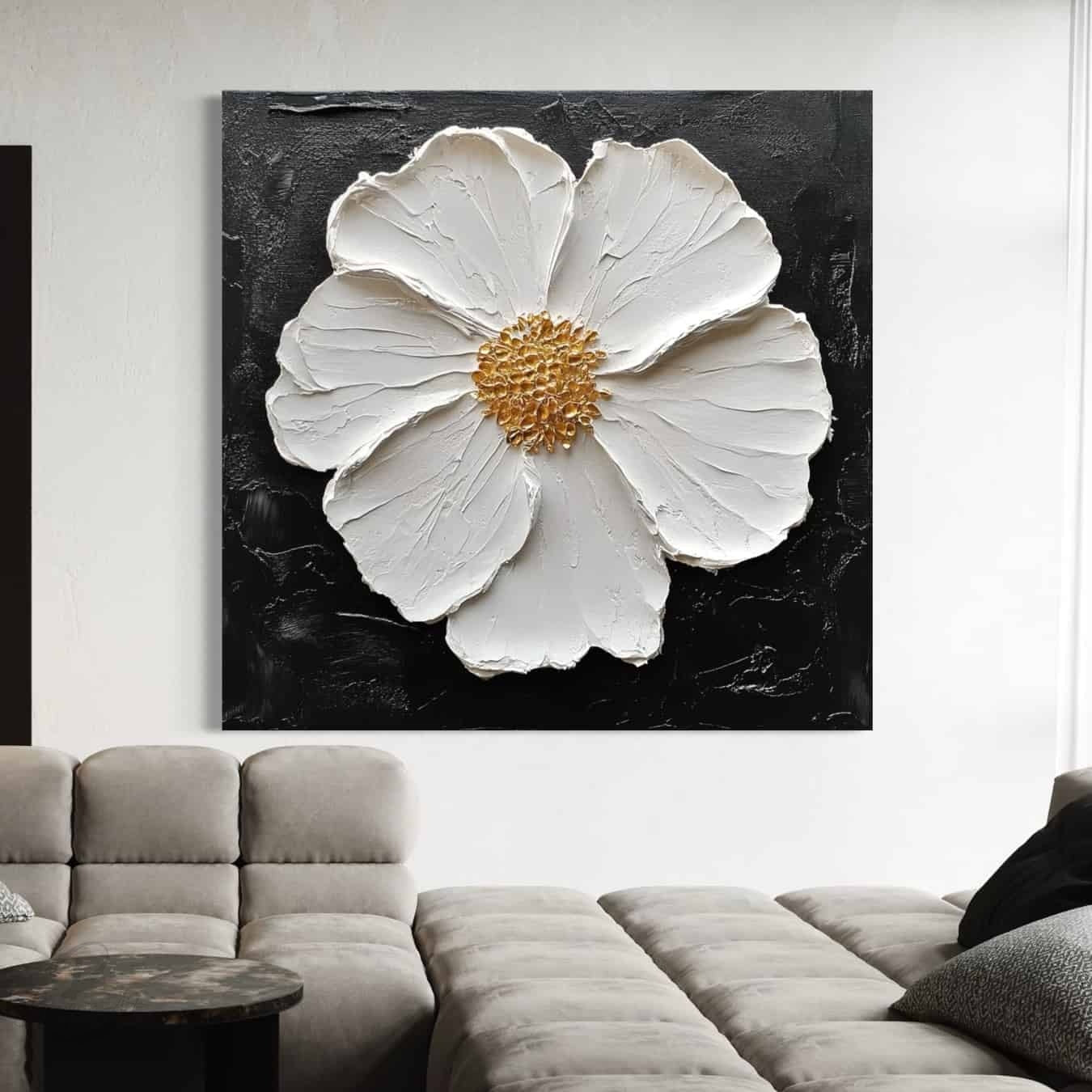 RICH TEXTURED ART "MIDNIGHT BLOOM"