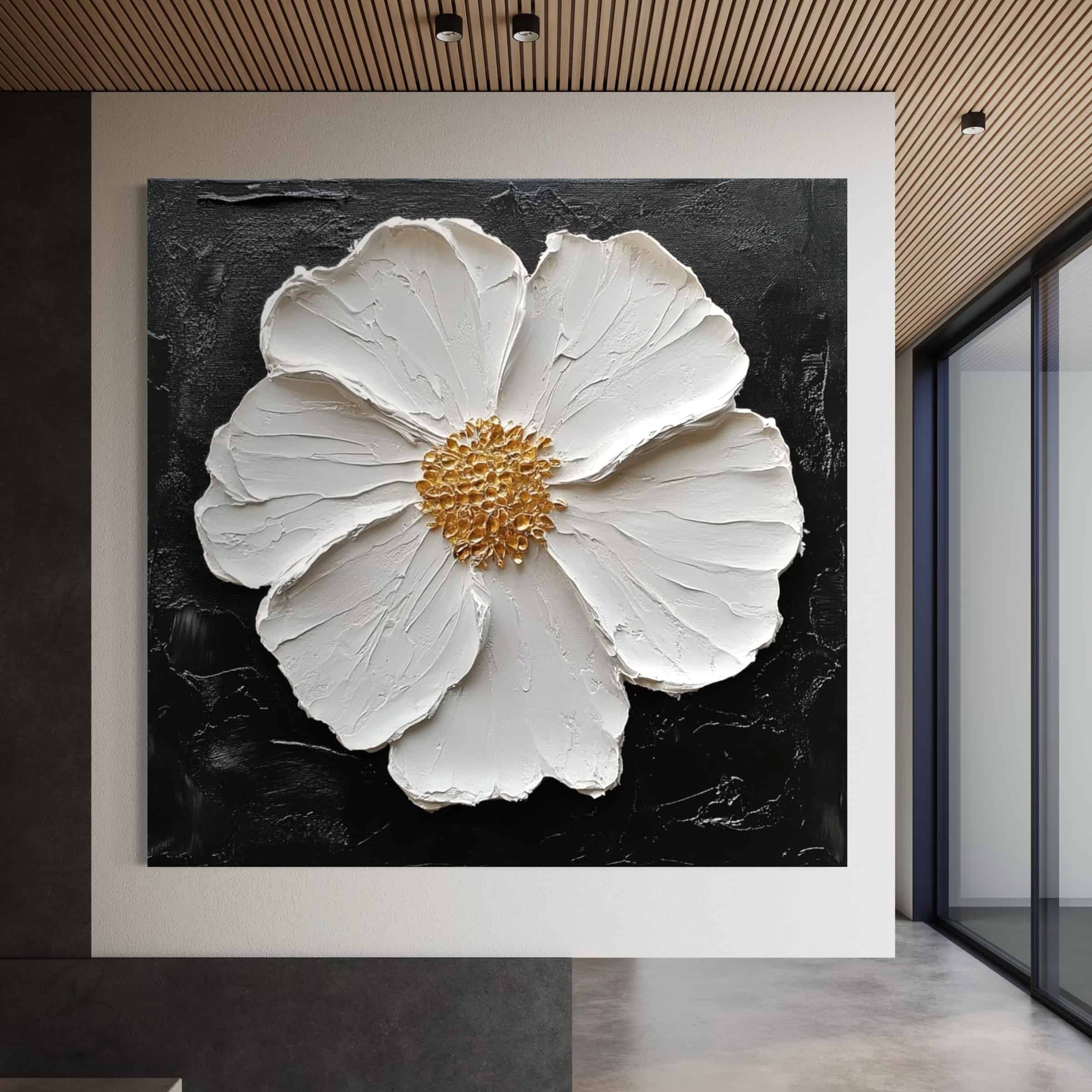 RICH TEXTURED ART "MIDNIGHT BLOOM"