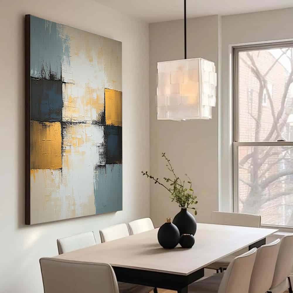 GEOMETRIC ART "GILDED INTERLOCK"