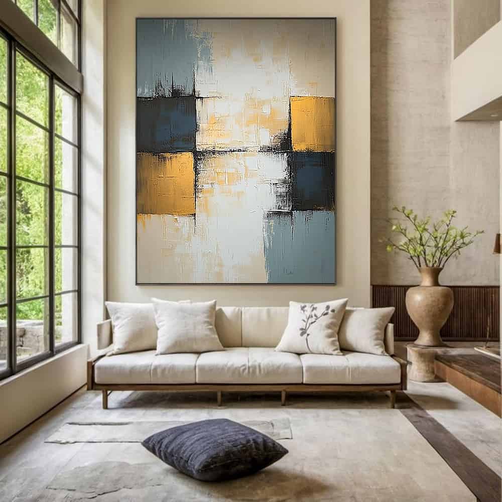 GEOMETRIC ART "GILDED INTERLOCK"