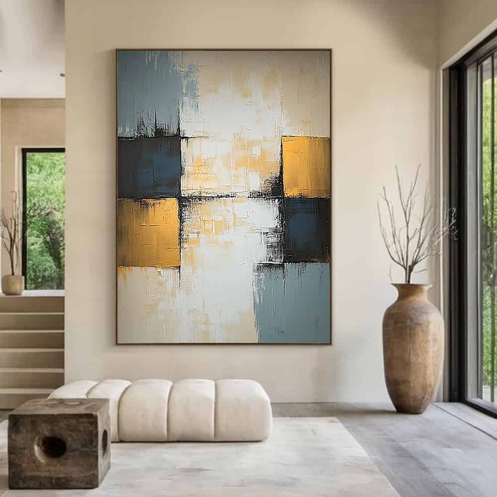 GEOMETRIC ART "GILDED INTERLOCK"
