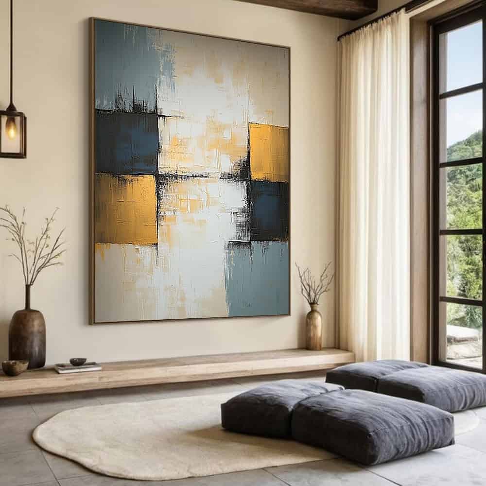 GEOMETRIC ART "GILDED INTERLOCK"
