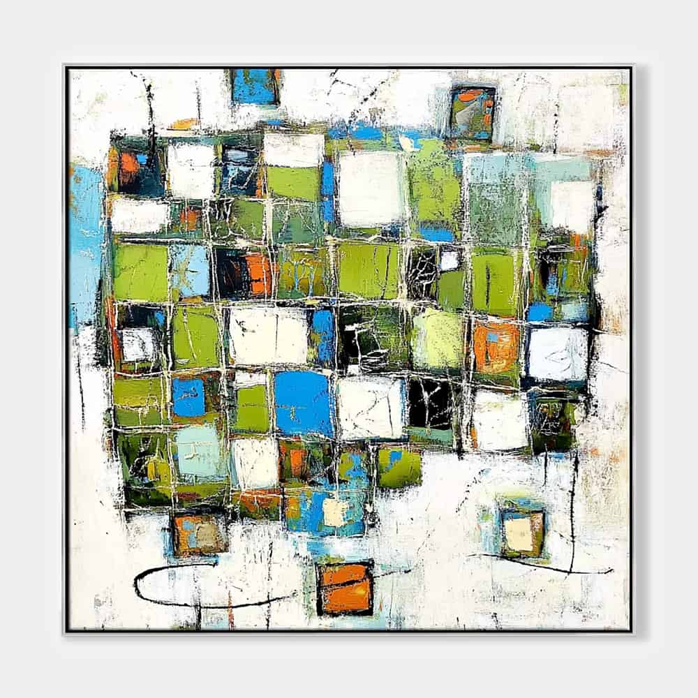 GEOMETRIC ART "THE DISSOLVING BLUEPRINT"