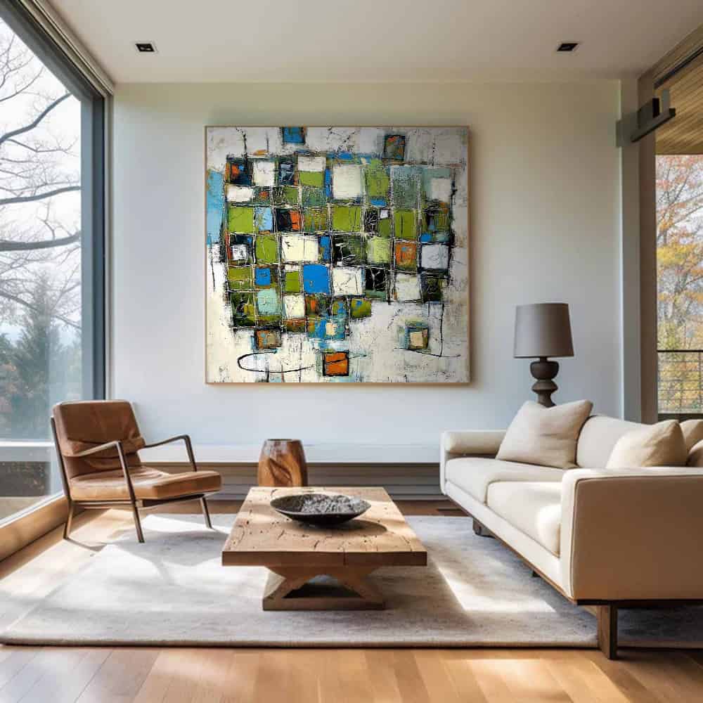 GEOMETRIC ART "THE DISSOLVING BLUEPRINT"