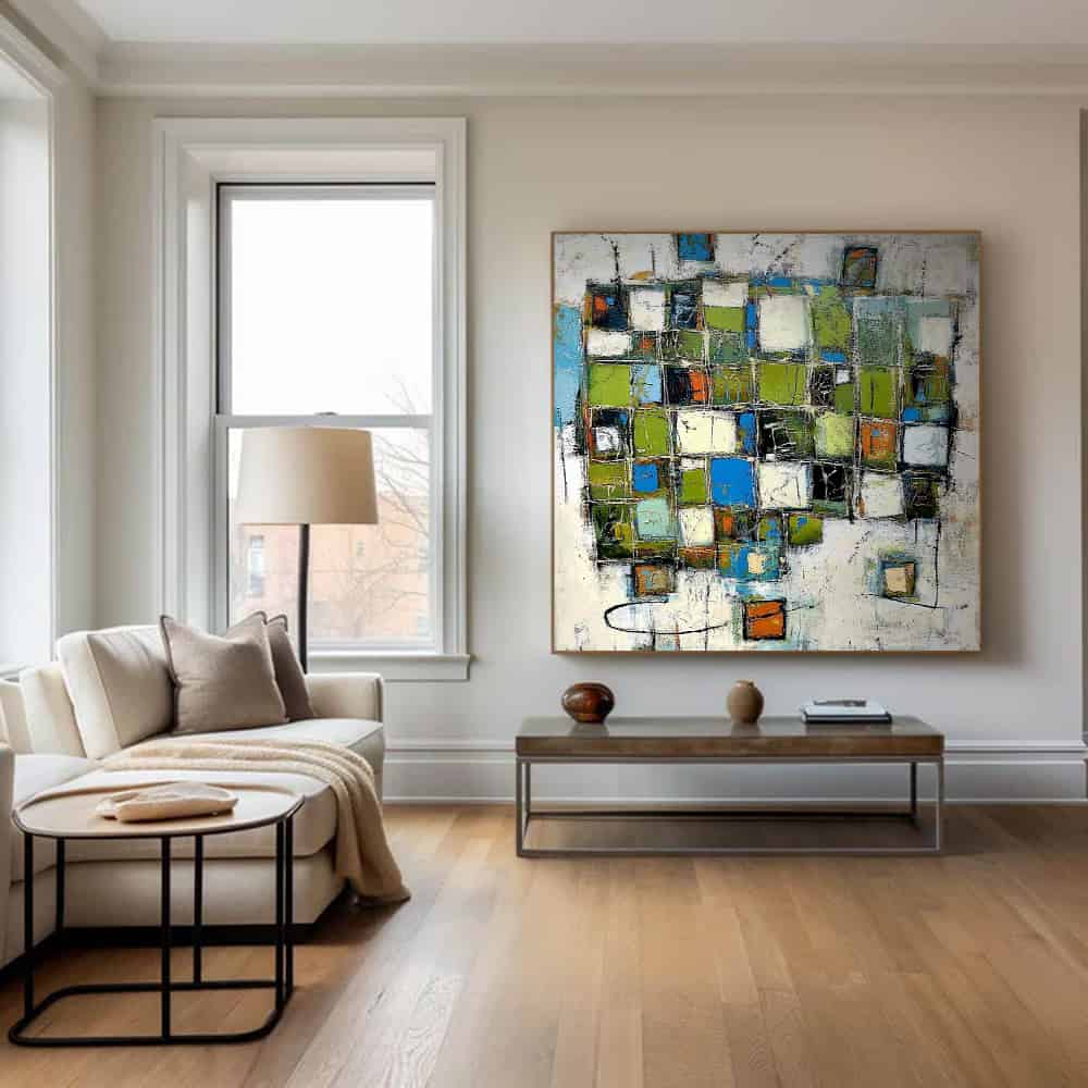 GEOMETRIC ART "THE DISSOLVING BLUEPRINT"