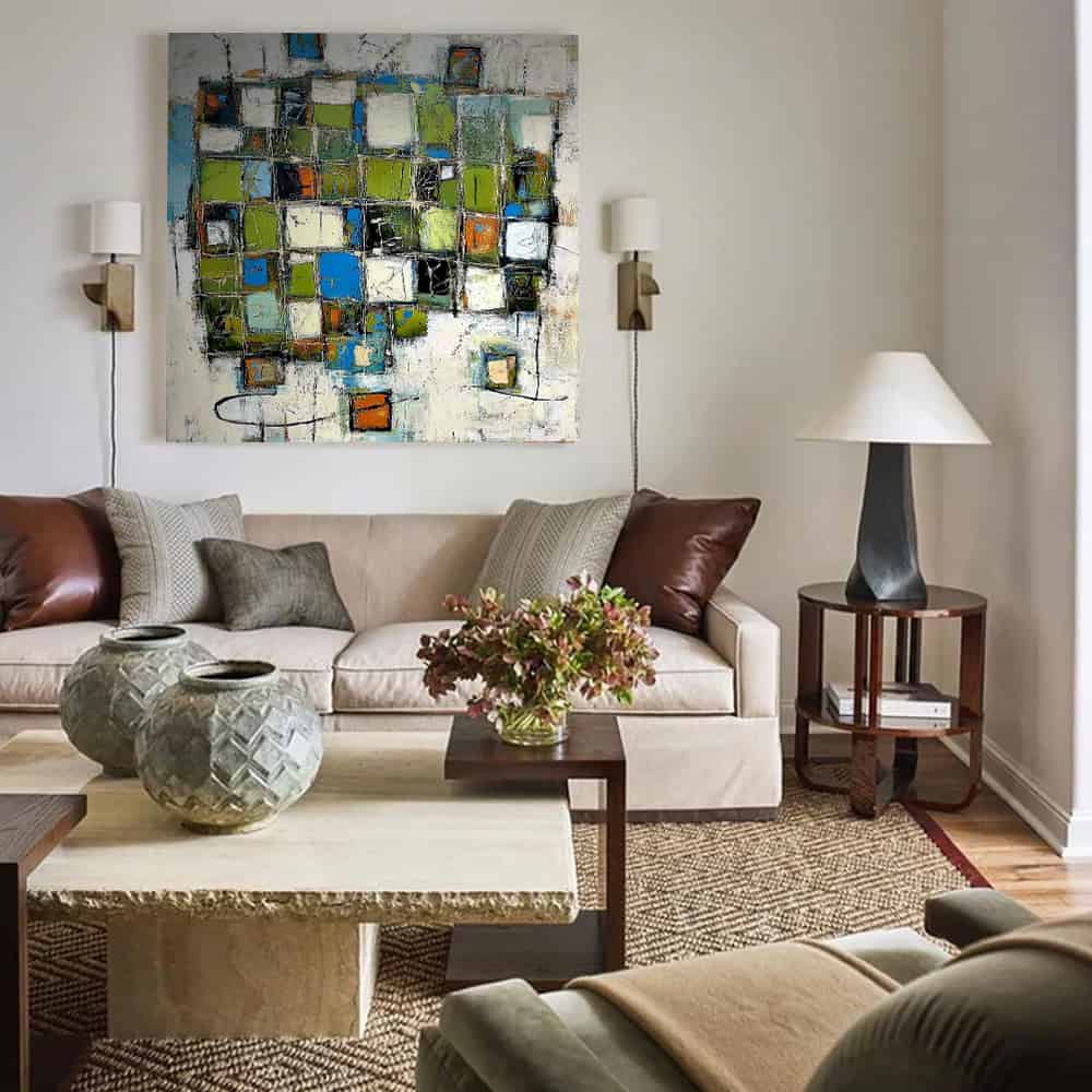 GEOMETRIC ART "THE DISSOLVING BLUEPRINT"