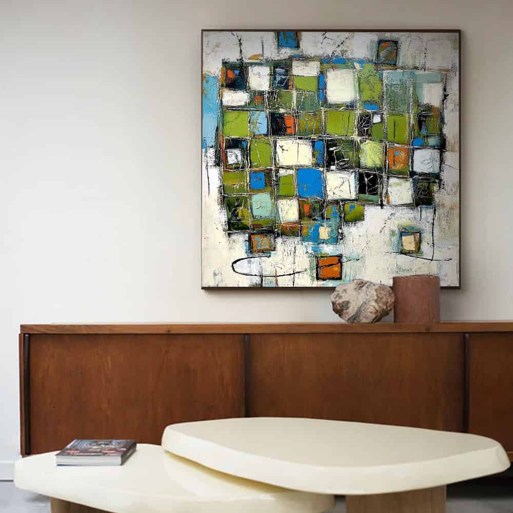 GEOMETRIC ART "THE DISSOLVING BLUEPRINT"