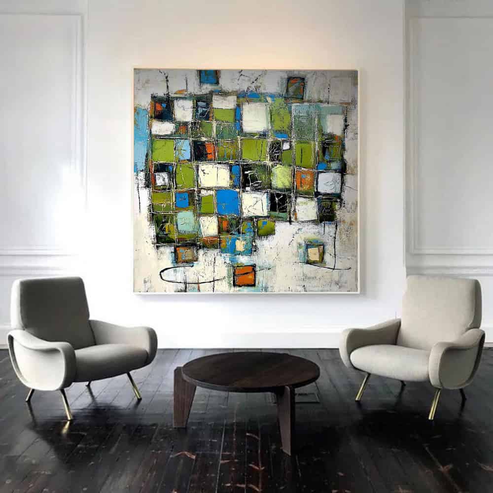 GEOMETRIC ART "THE DISSOLVING BLUEPRINT"