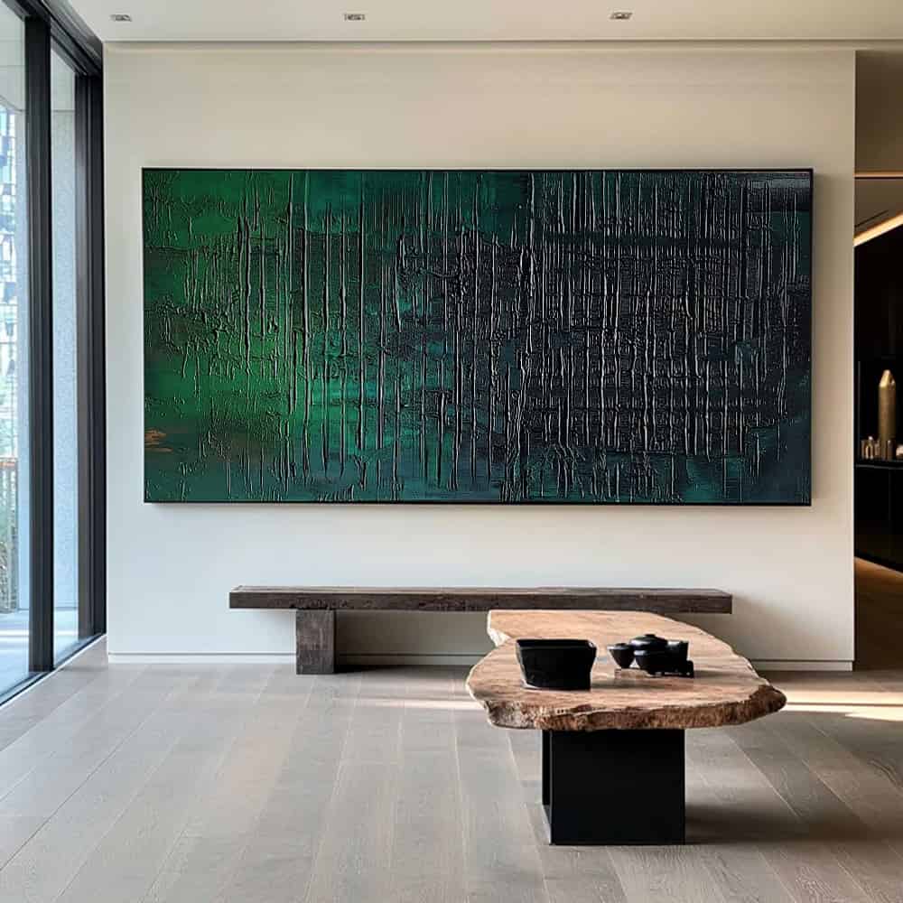 GREEN ABSTRACT ART "CIPHER"