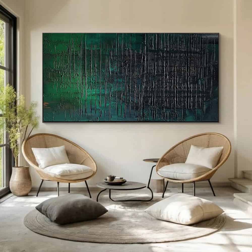 GREEN ABSTRACT ART "CIPHER"