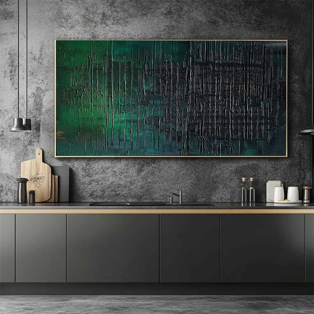 GREEN ABSTRACT ART "CIPHER"