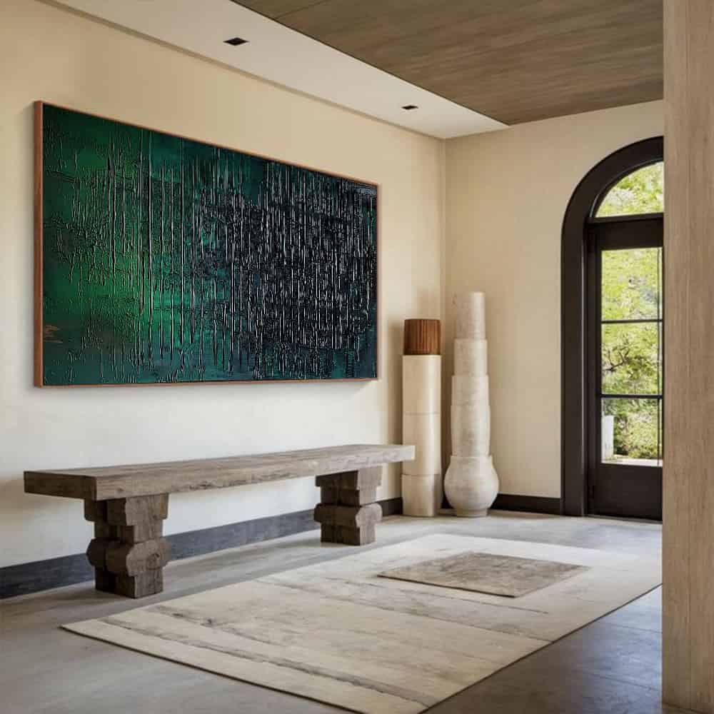 GREEN ABSTRACT ART "CIPHER"