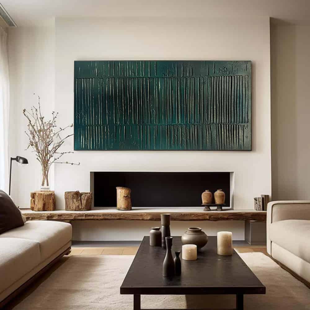 GREEN ABSTRACT ART "DEEP SEA CODEX"