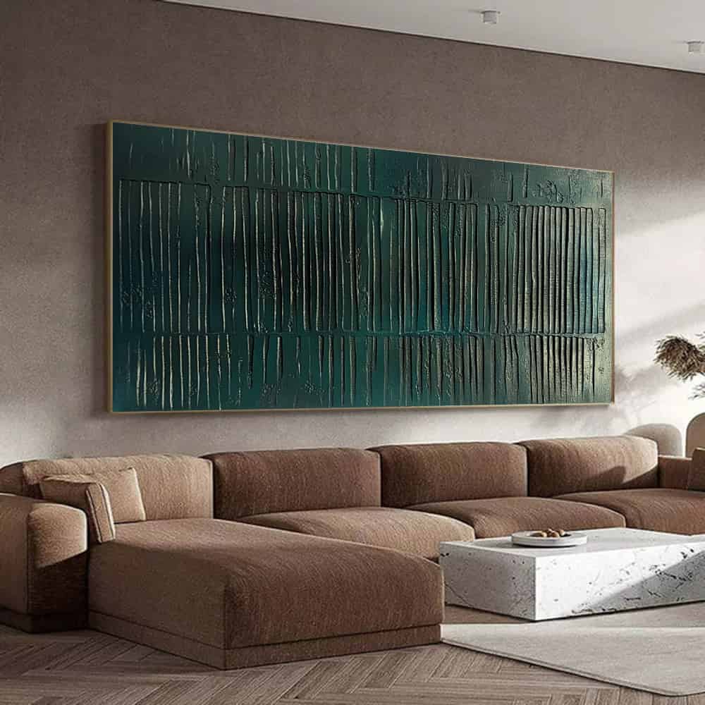 GREEN ABSTRACT ART "DEEP SEA CODEX"