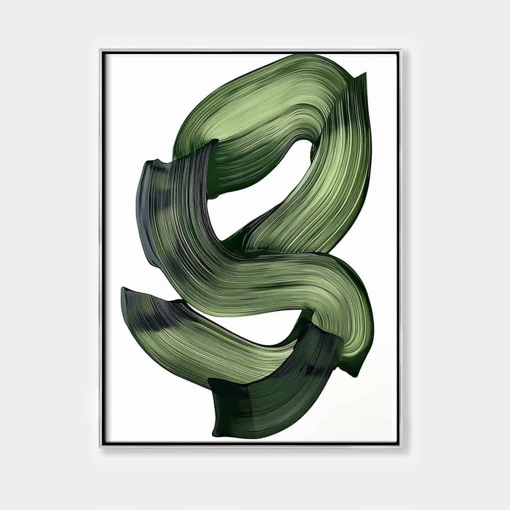 GREEN ABSTRACT ART "EMERALD CURRENT"