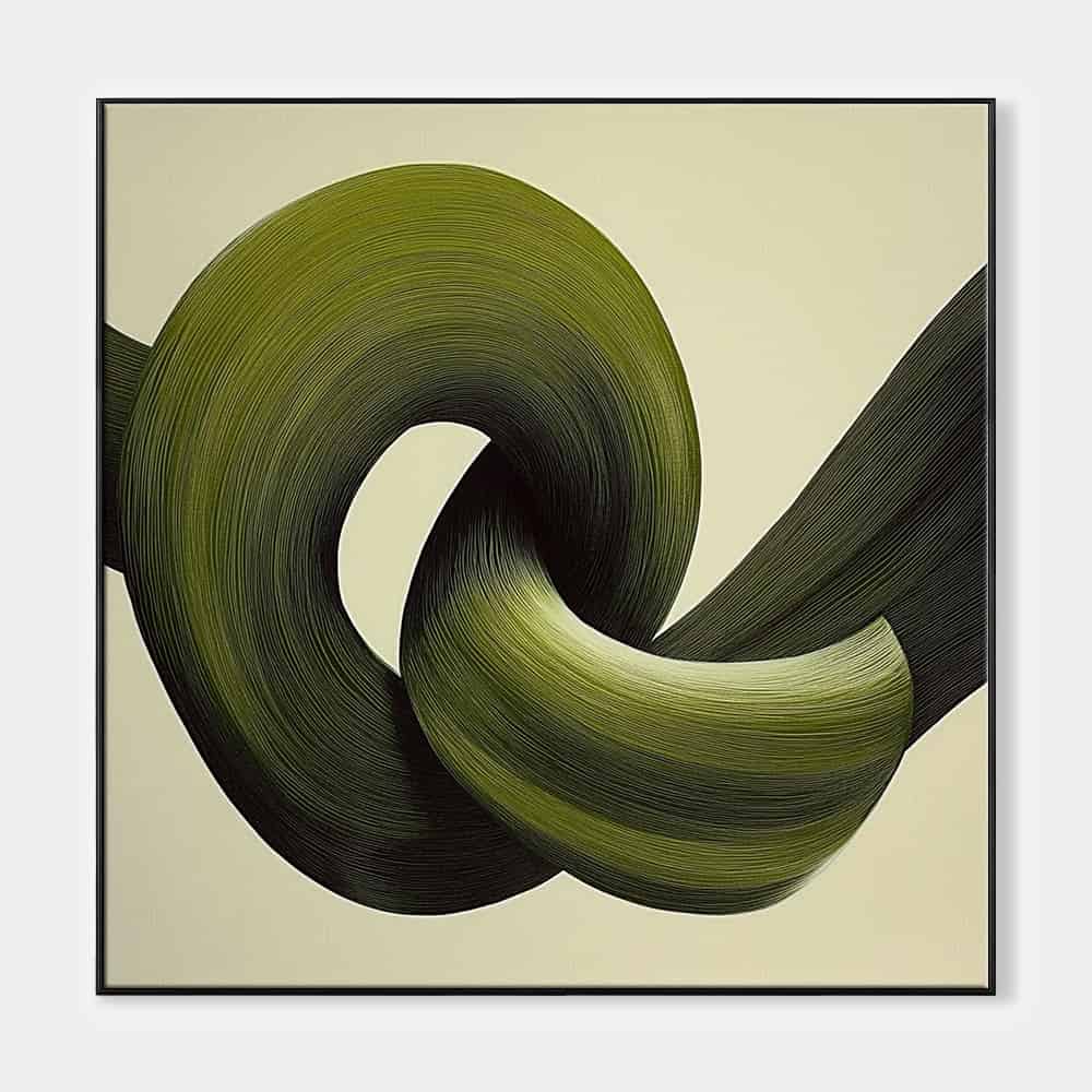 GREEN ABSTRACT ART "ETERNAL VINE"