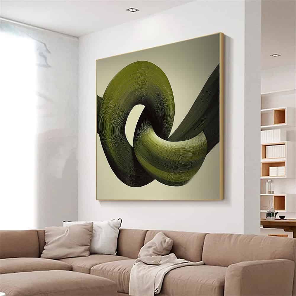 GREEN ABSTRACT ART "ETERNAL VINE"