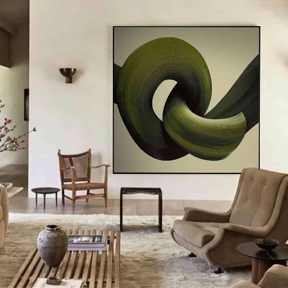 GREEN ABSTRACT ART "ETERNAL VINE"