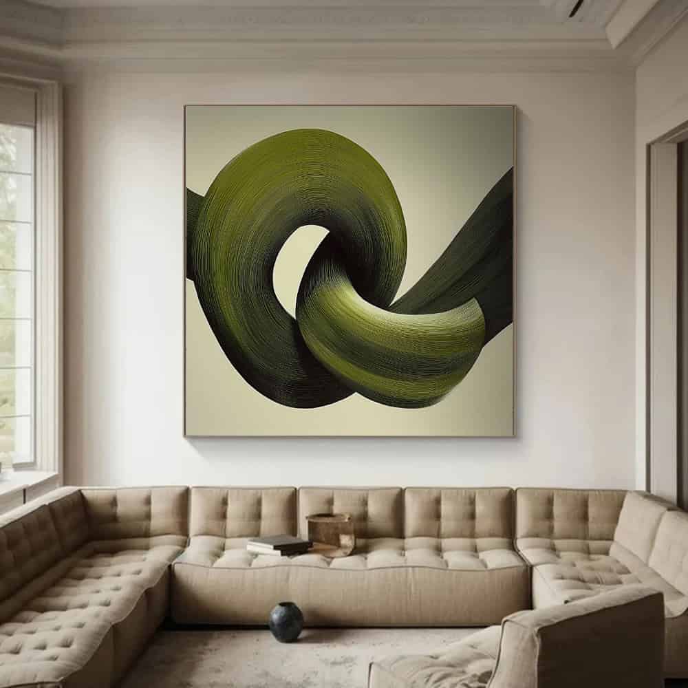 GREEN ABSTRACT ART "ETERNAL VINE"
