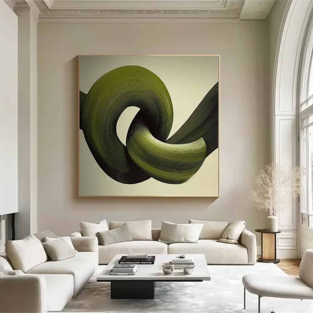 GREEN ABSTRACT ART "ETERNAL VINE"
