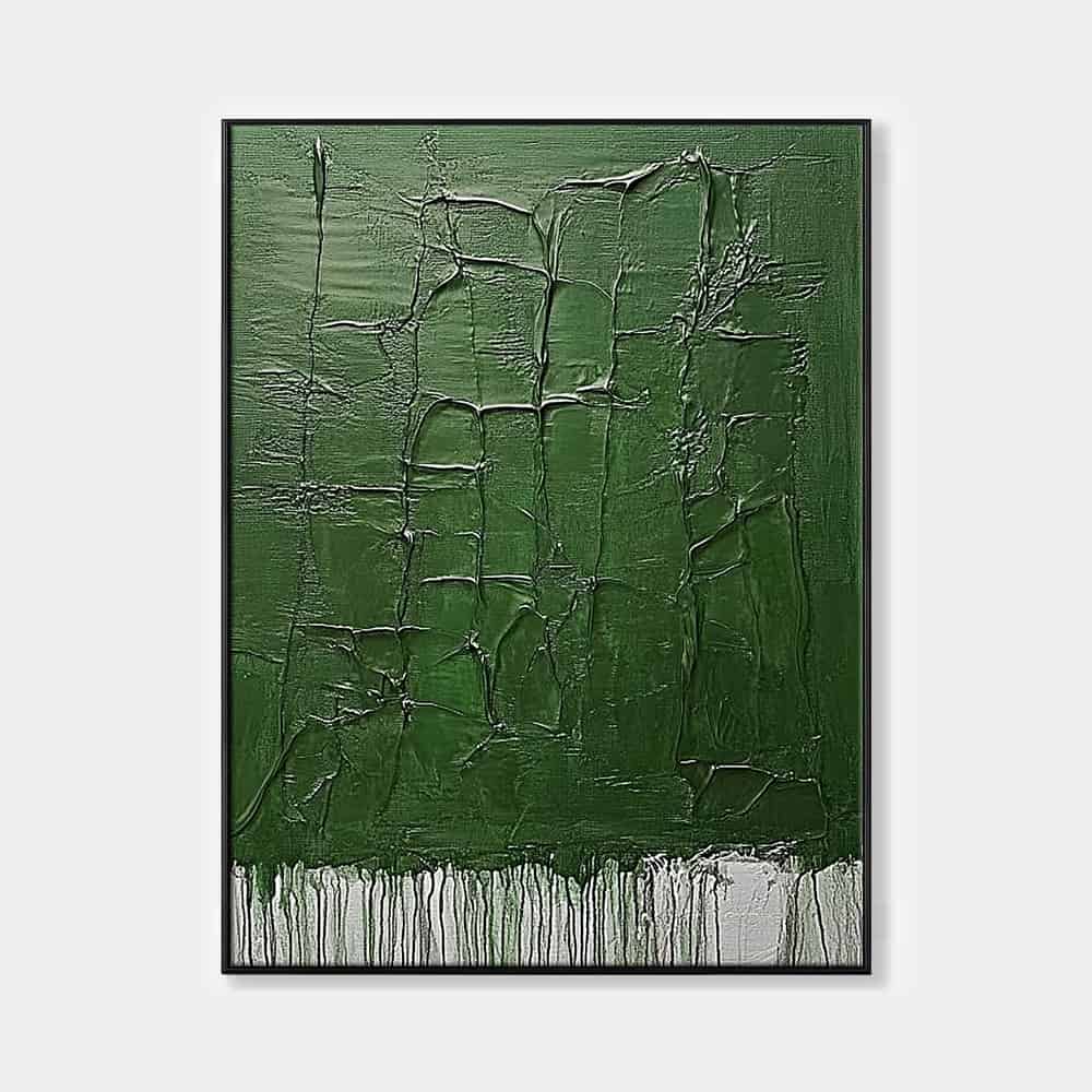 GREEN ABSTRACT ART "FRACTURED FOREST"