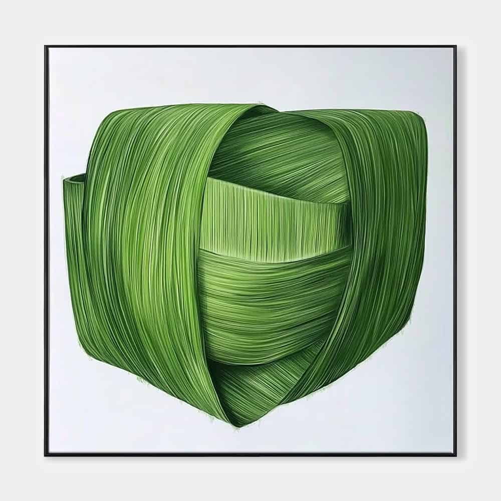 GREEN ABSTRACT ART "NATURE'S CORE"