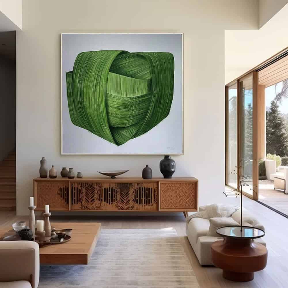 GREEN ABSTRACT ART "NATURE'S CORE"