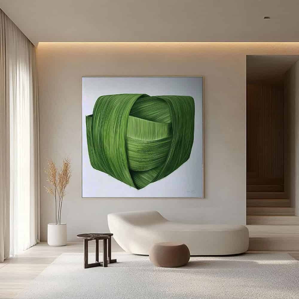 GREEN ABSTRACT ART "NATURE'S CORE"