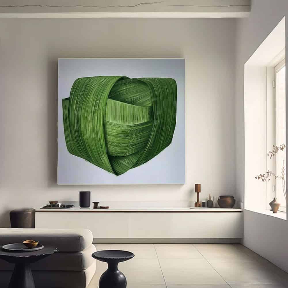 GREEN ABSTRACT ART "NATURE'S CORE"