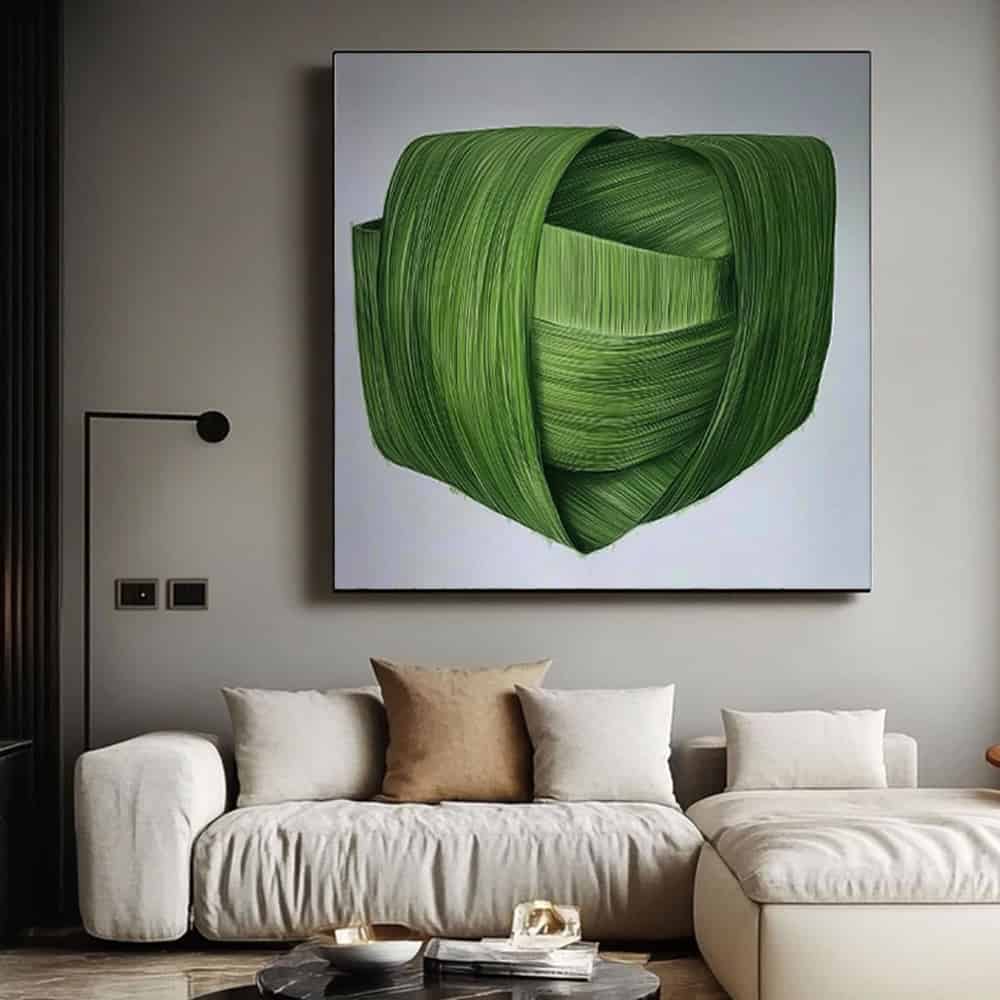 GREEN ABSTRACT ART "NATURE'S CORE"