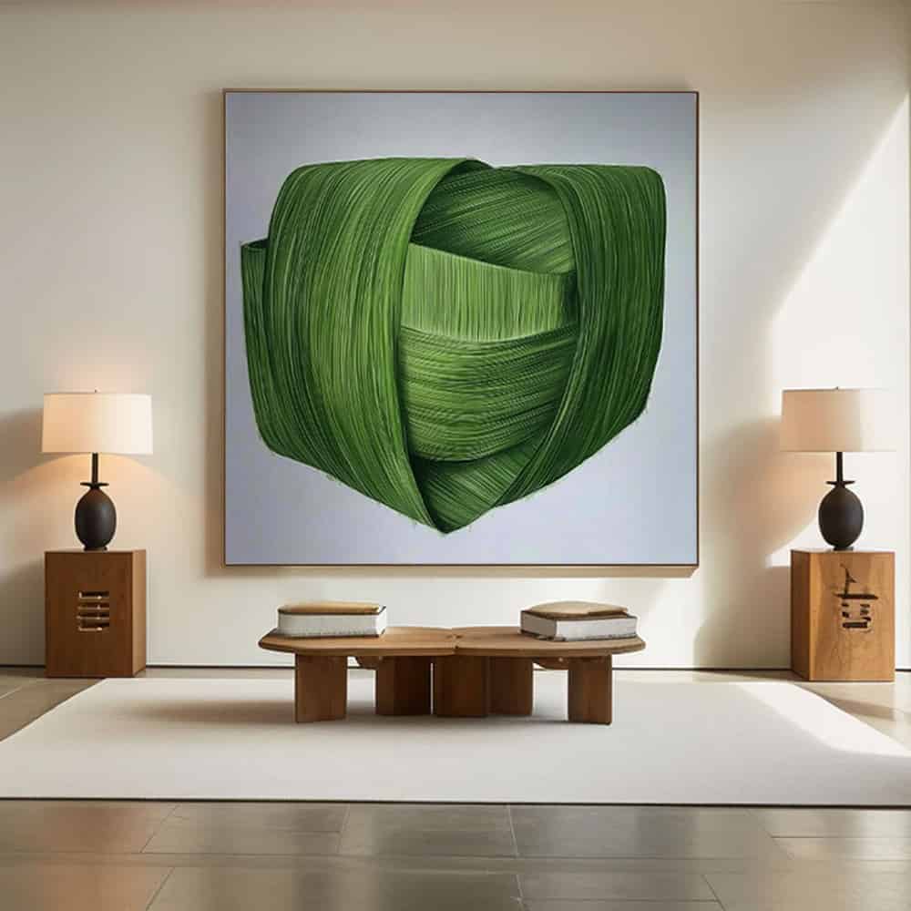 GREEN ABSTRACT ART "NATURE'S CORE"