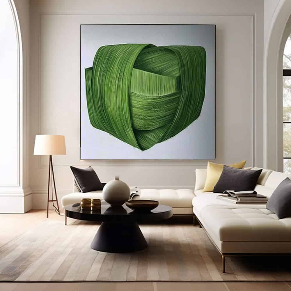 GREEN ABSTRACT ART "NATURE'S CORE"