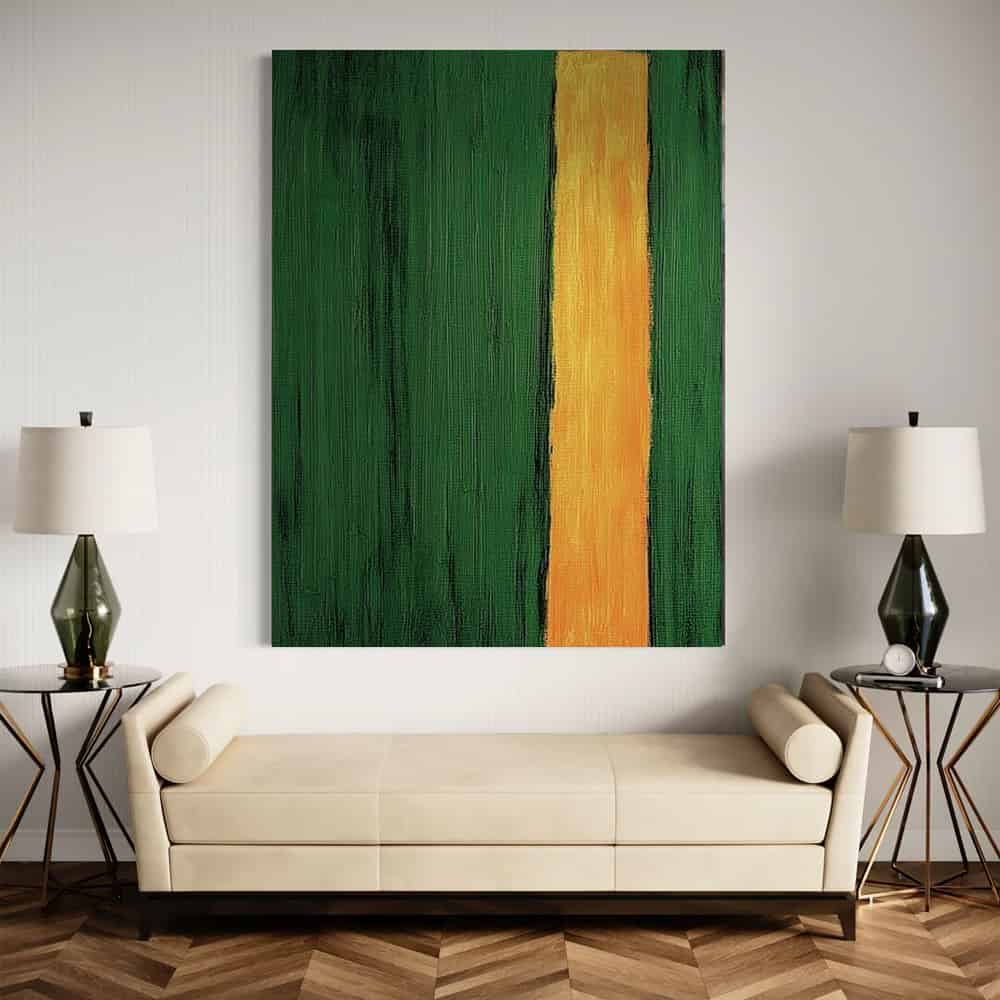 GREEN ABSTRACT ART "PATH OF LIGHT"