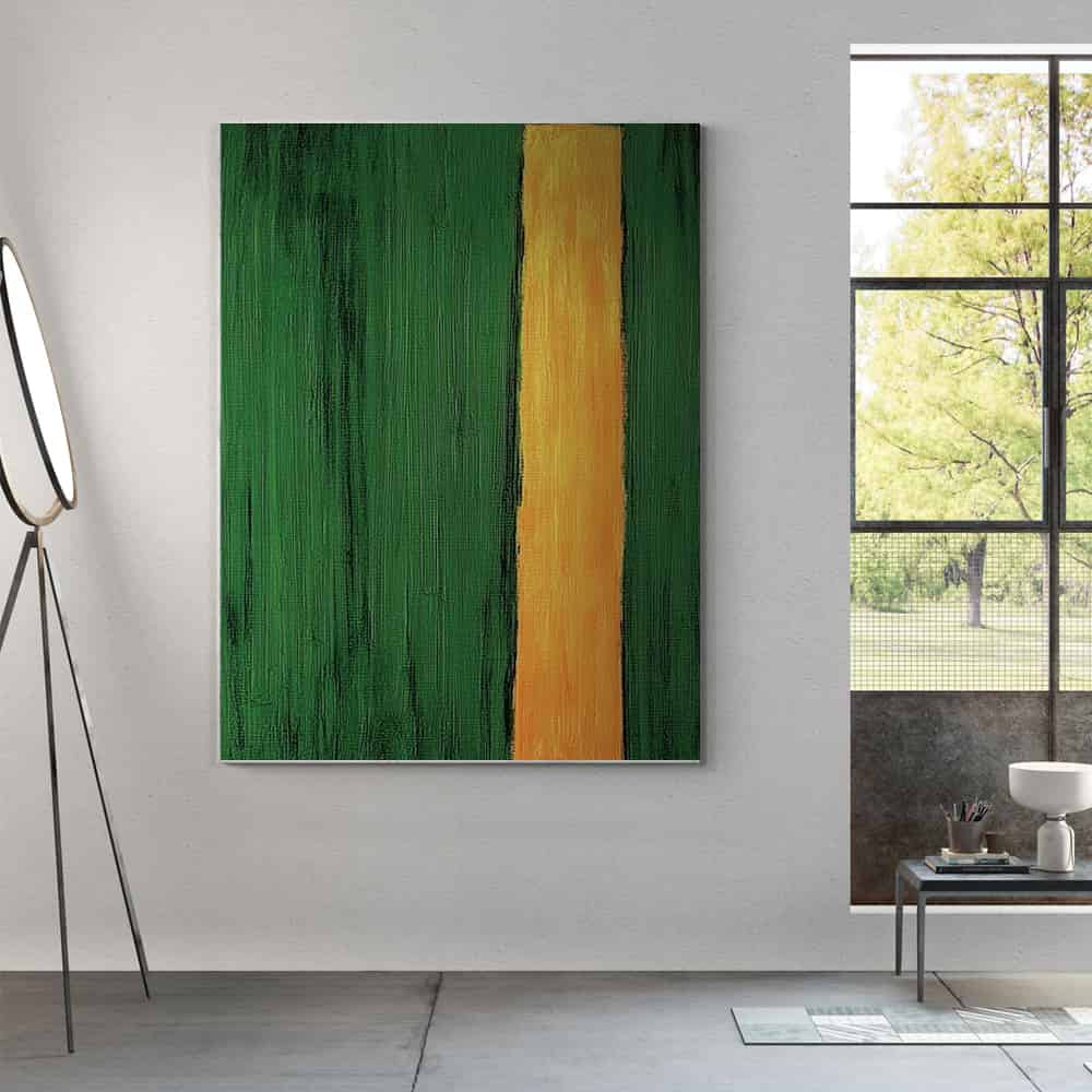 GREEN ABSTRACT ART "PATH OF LIGHT"