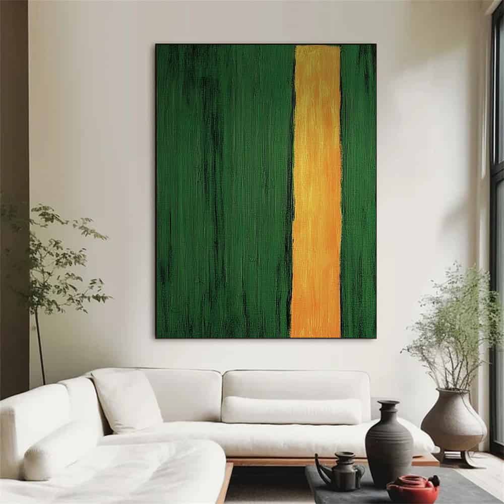 GREEN ABSTRACT ART "PATH OF LIGHT"
