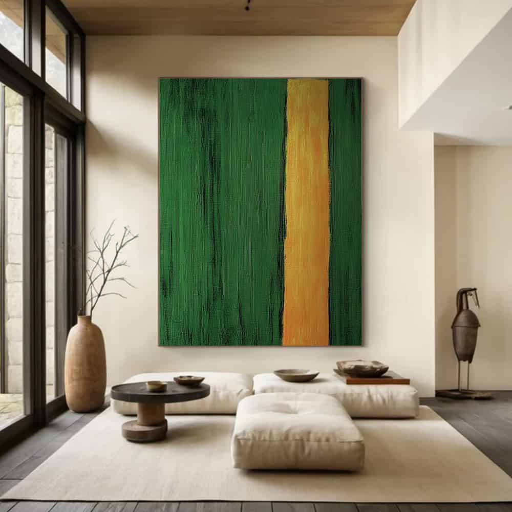 GREEN ABSTRACT ART "PATH OF LIGHT"