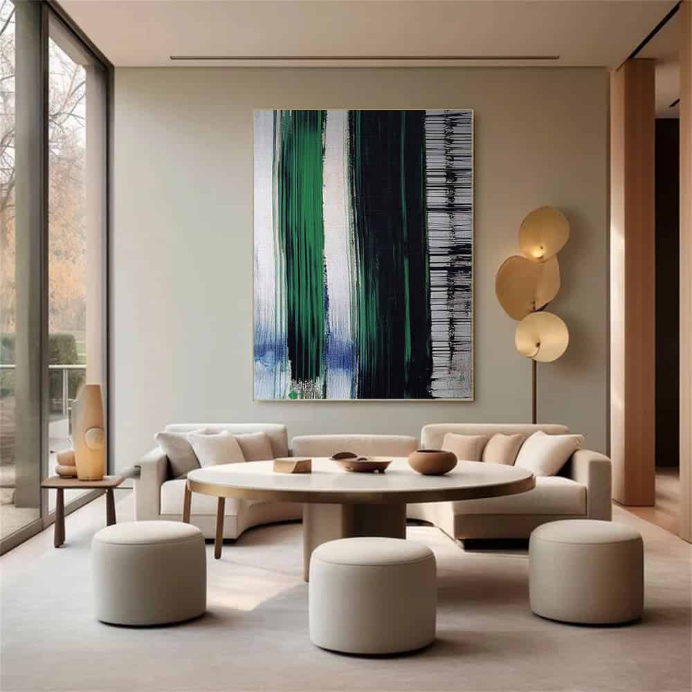 GREEN ABSTRACT ART "SYSTEM OVERRIDE"