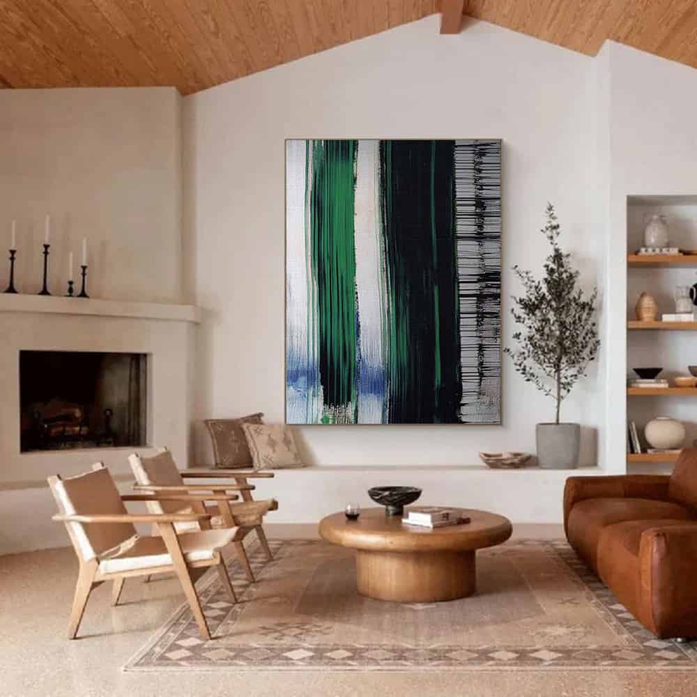 GREEN ABSTRACT ART "SYSTEM OVERRIDE"