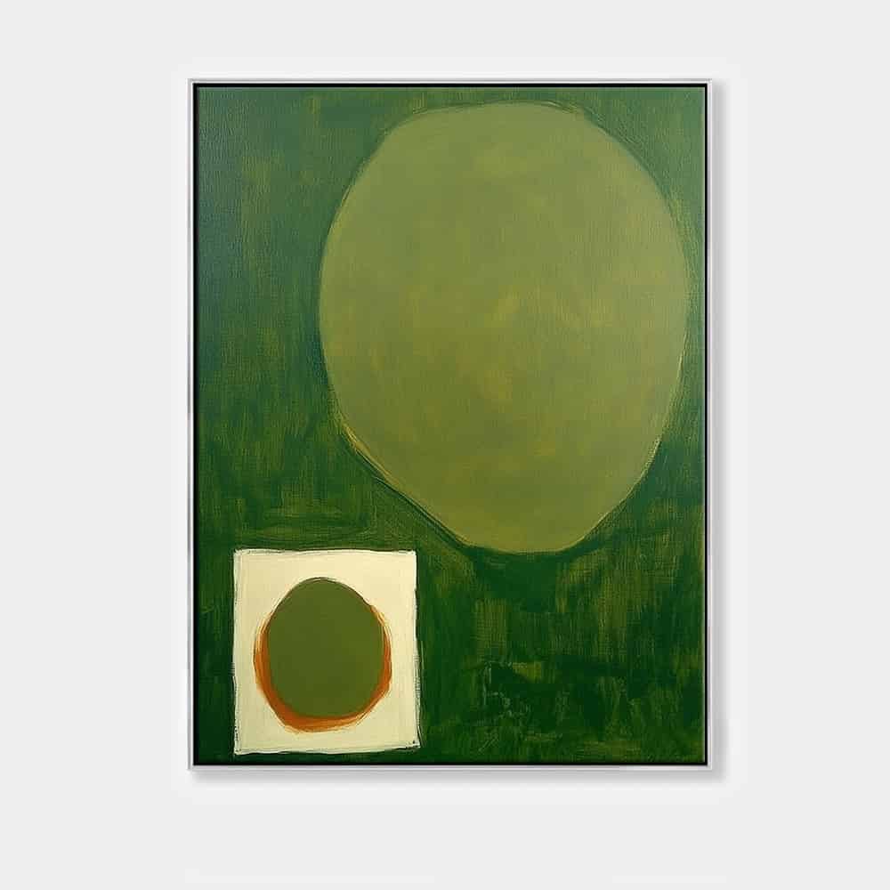 GREEN ABSTRACT ART "TERRESTRIAL ECHO"