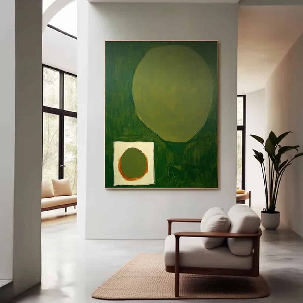 GREEN ABSTRACT ART "TERRESTRIAL ECHO"