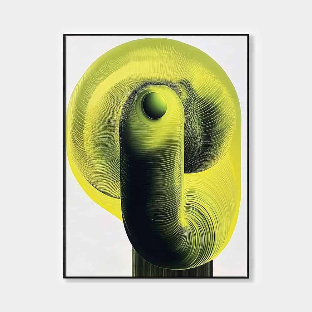 GREEN ABSTRACT ART "THE EMBRYO"