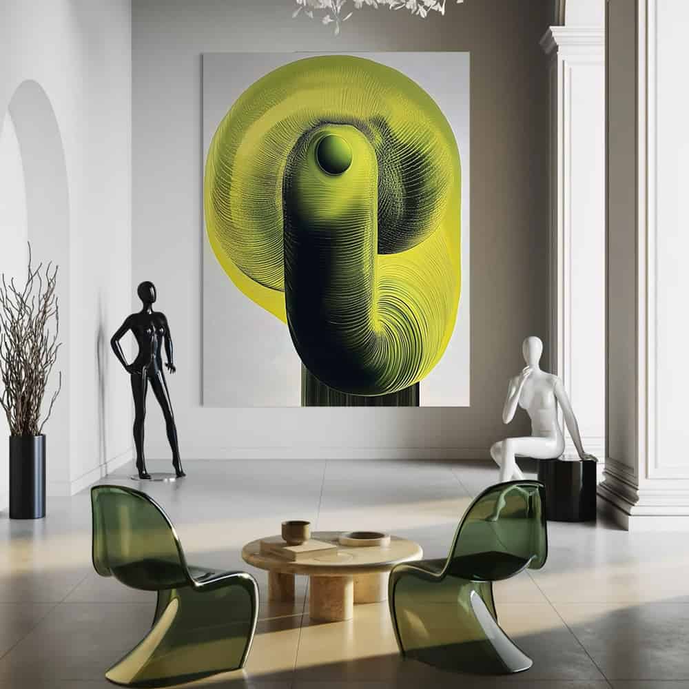 GREEN ABSTRACT ART "THE EMBRYO"