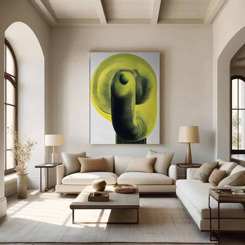 GREEN ABSTRACT ART "THE EMBRYO"
