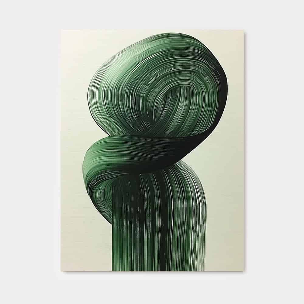GREEN ABSTRACT ART "THE SOURCE"