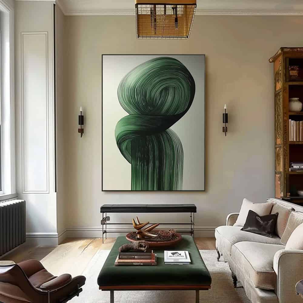 GREEN ABSTRACT ART "THE SOURCE"