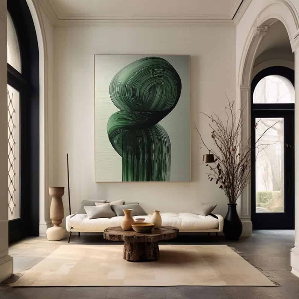 GREEN ABSTRACT ART "THE SOURCE"