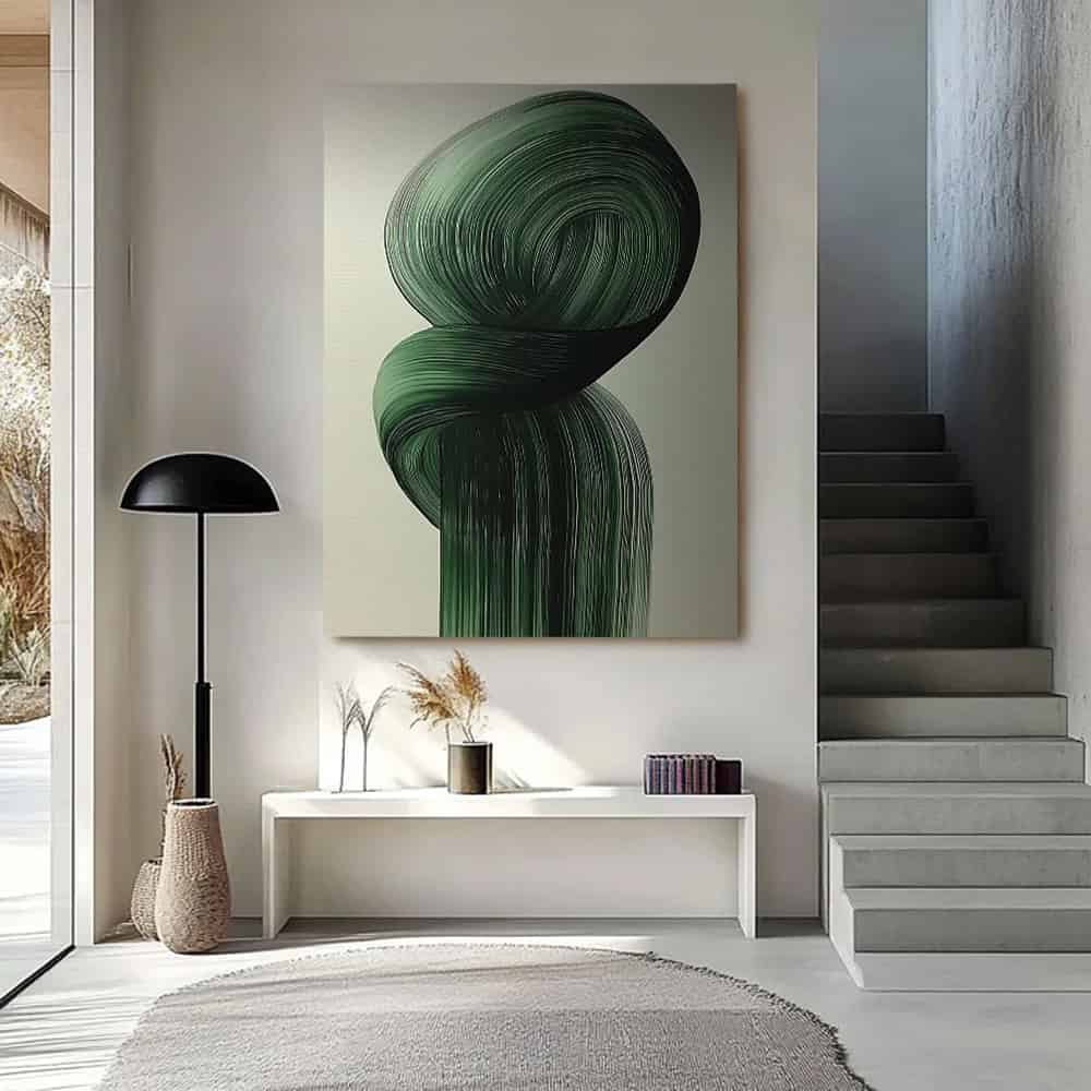 GREEN ABSTRACT ART "THE SOURCE"
