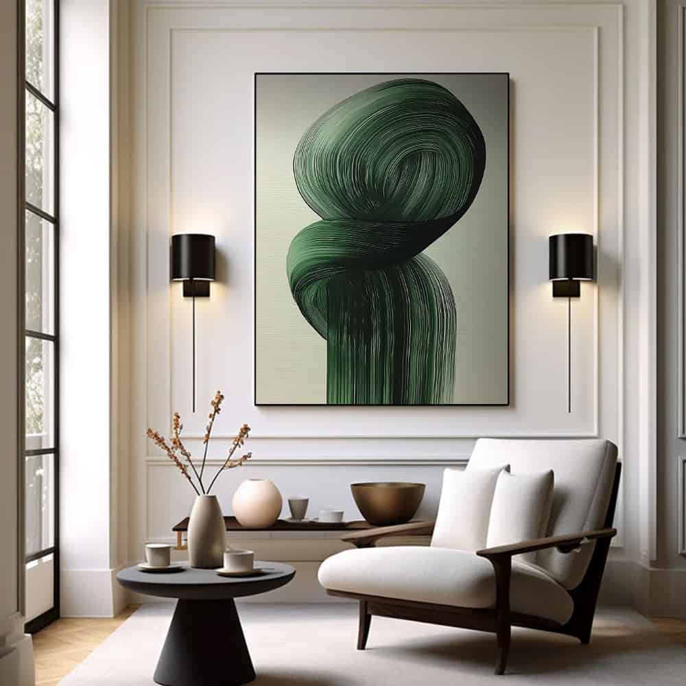 GREEN ABSTRACT ART "THE SOURCE"