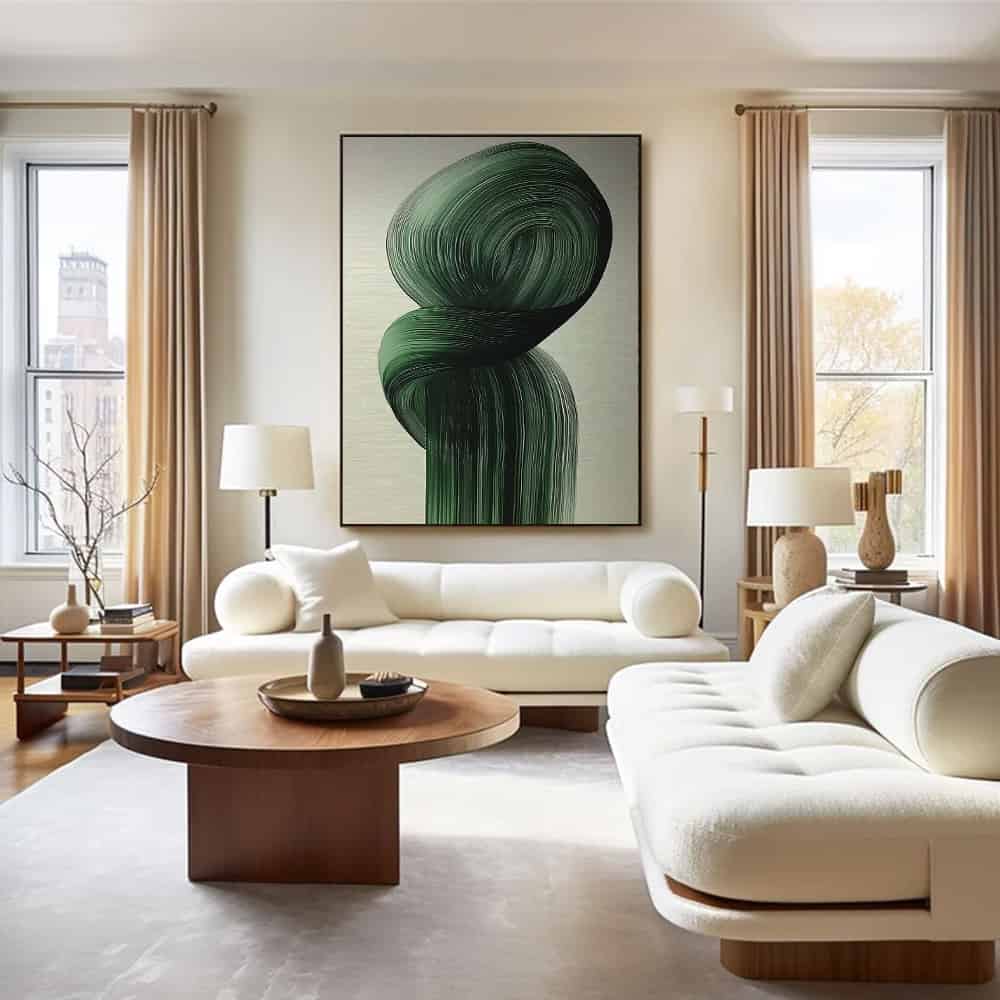 GREEN ABSTRACT ART "THE SOURCE"